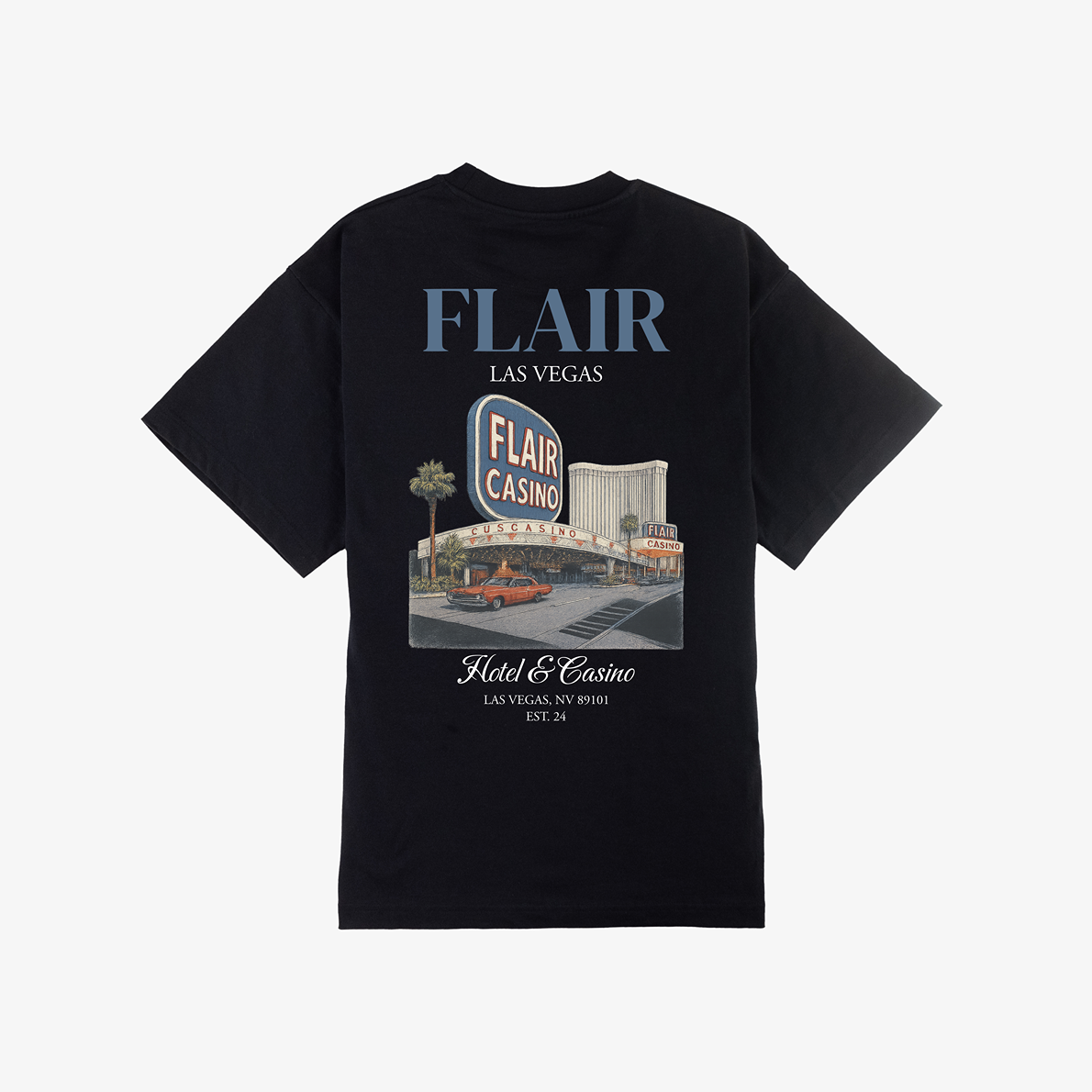 Las Vegas T-shirt Black - Monte Carlo