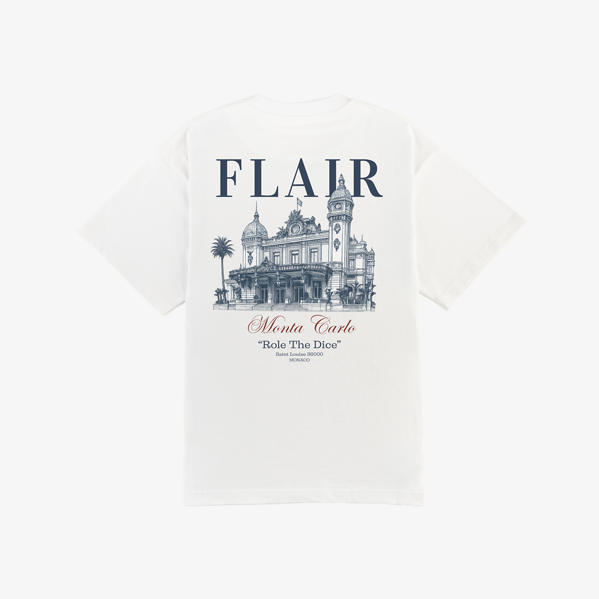 Role The Dice T-shirt White - Monte Carlo